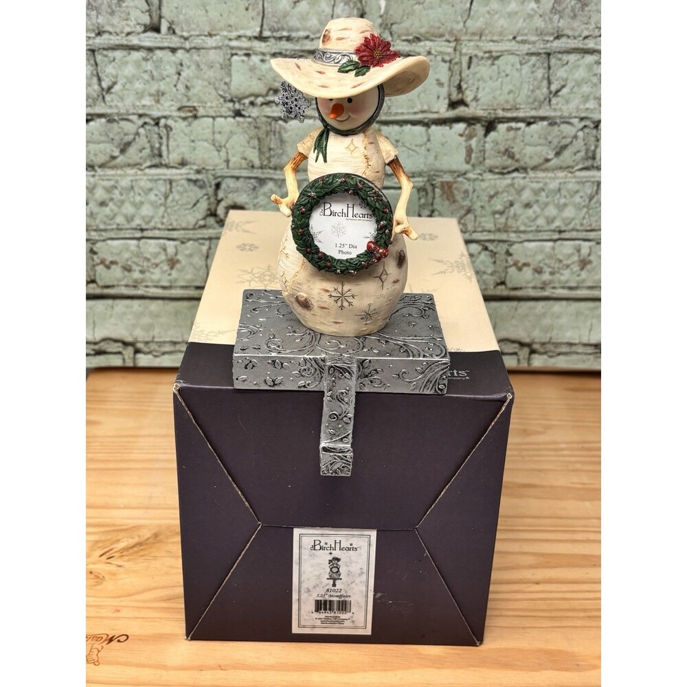 Birch Hearts Pavilion Snowman Stocking Holder Photo Frame MOMHEART MOM HEART
